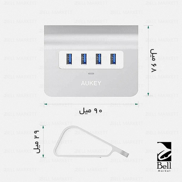 هاب 4 پورت Aukey USB 3.0