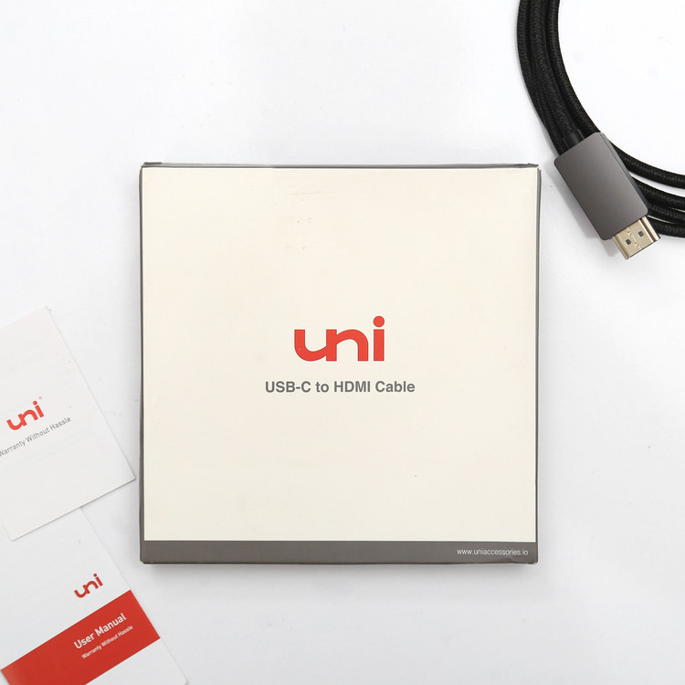 کابل Type C به HDMI برند uni مدل مبدل تصویر و صدا