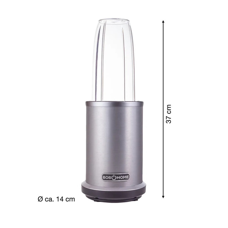 اسموتی ساز مخلوط کن رومیزی Bob Home مدل Smart Blender با بدنه آلومینیومی نقرهای - استوک