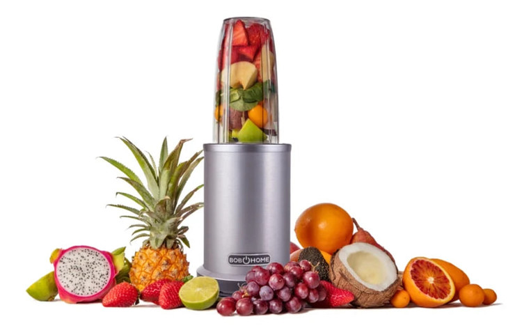 اسموتی ساز مخلوط کن رومیزی Bob Home مدل Smart Blender با بدنه آلومینیومی نقرهای - استوک